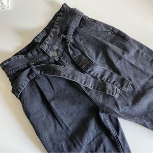 BDG Women’s Paperbag Ankle Crop Greywash Denim Jeans